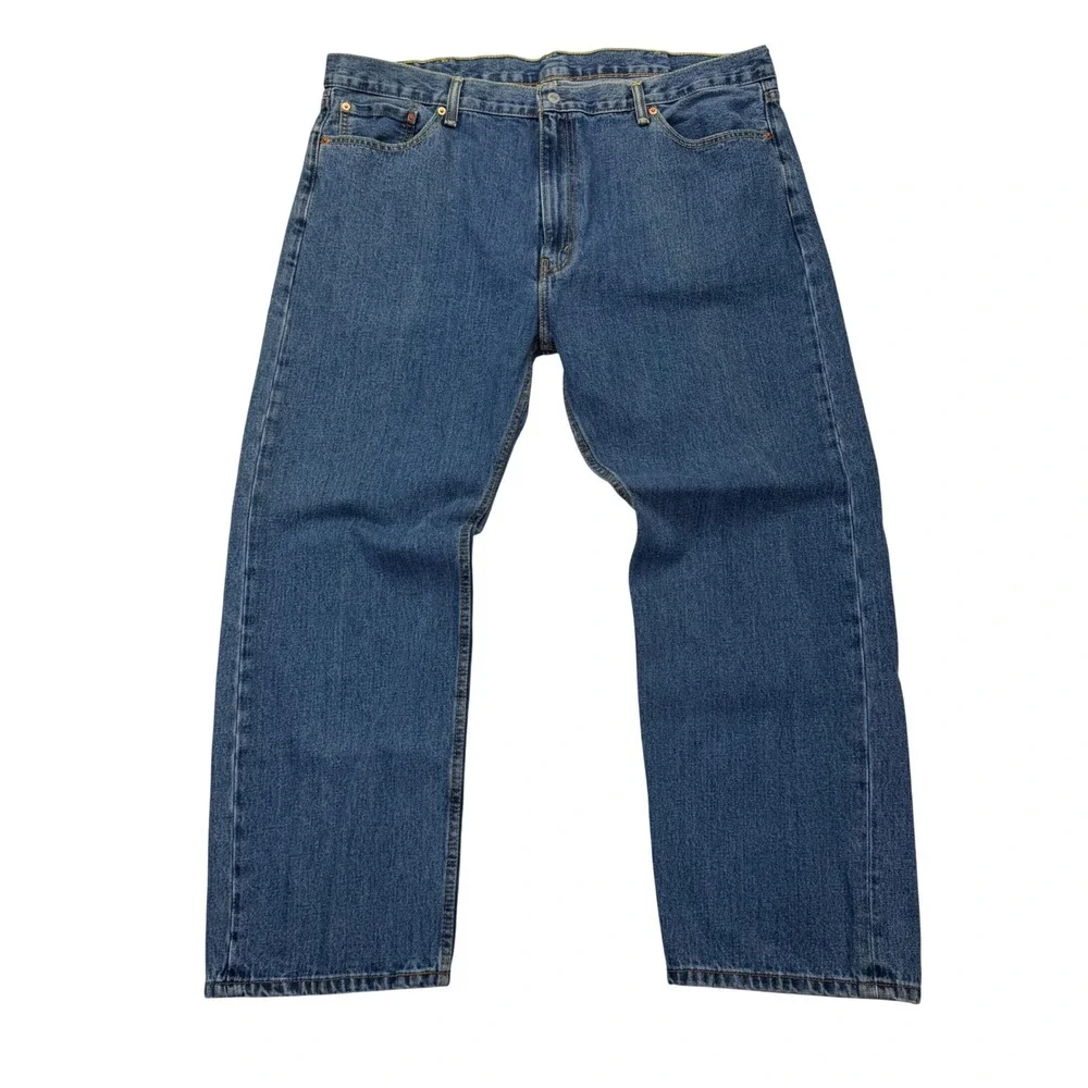 Levi's 505 Regular Fit Jeans Mens 44x30 Blue Classic Straight Leg‎ Denim Pant